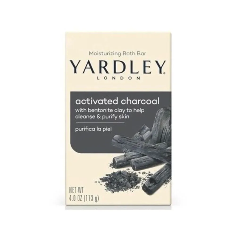 Yardley London‎ Activated Charcoal Moisturizing Bath Bar Soap 4oz/2 Pack